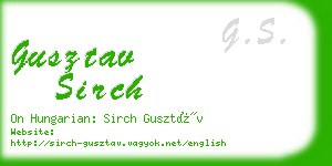 gusztav sirch business card